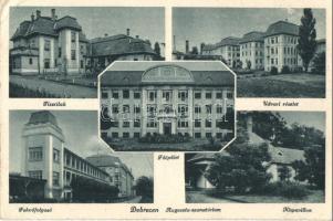 Debrecen, tisztilak, főépület, udvari részlet, kispavilon, fekvőfolyosó (EK)