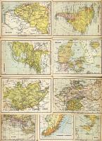 23 db térképes kártya a világ országaival, a hátoldalukon gazdasági és katonai statisztikai adatokka...