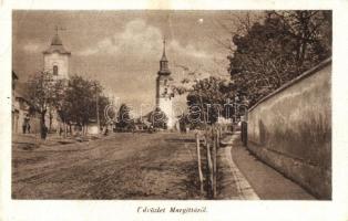 Margitta, Marghita; utcakép templomokkal / street view with churches (EK)