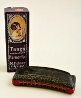 cca 1930 Hohner Tango típusú szájharmonika, eredeti dobozában