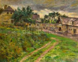 Hernádi Handmann Adolf (1873-1944): Árva megyei falu. Olaj, vászon, jelzett, keretben, 50×70 cm