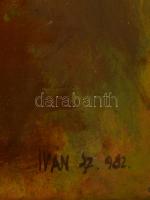 Iván Szilárd (1912-1988): Tavaszi fények a Balatonon. Olaj, farost, jelzett, üvegezett keretben, 60×...