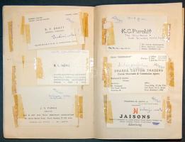 Névjegykártya és aláírás gyűjtemény főleg a 1960-as évekből magyar és külföldi vegyesen kb 150 db.