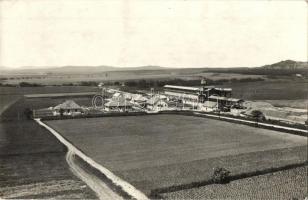 1928 Zalahaláp, Sodronykötélpálya alsó állomás. Domaniczky S. photo