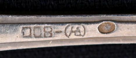 Ezüst (Ag.) lengyel evőeszköz készlet: 6 db kanál, 6 db villa, 6 db teáskanál, 6 db mokkáskanál + 6 ...