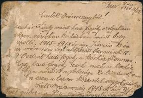 1918 Rzhev, Orosz hadifogolytáborban készült fénykép kórházi dolgozókról, hátoldalon érdekes részlet...