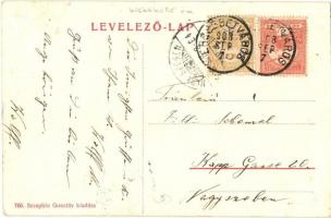 Erzsébetváros, Dumbraveni; Római katolikus templom, piac, üzletek. 766. Seraphin Gusztáv kiadása / c...