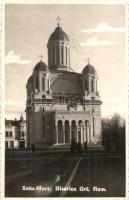 Szatmárnémeti, Satu Mare; Biserica Ort. Rom. / Román Ortodox templom / Romanian Orthodox church + 1940 Marosvásárhely visszatért So. Stpl. (EK)