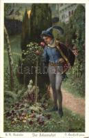 5 db RÉGI Grimm testvérek mesés művészlap; Jancsi és Juliska, A kis kondás. Otto Knubel és O. Herrfu...