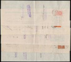 cca 1940 Váltók 12,20,36,60,96f Marcali, Simontornya bélyegzésekkel