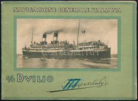 cca 1910 Az SS. Duilon luxusgőzös képes bemutató füzete 16p.