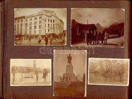 cca 1920 Franciaország fotóalbum kb 110 db amatőr fotóval