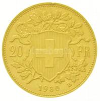 Svájc 1930B 20Fr Au "Helvetia" Bern (6,44g/0.900) T:1-,2 kis ph.
Switzerland 1930B 20 Fra...