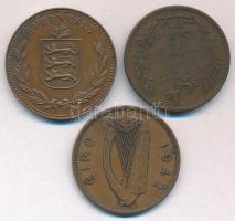 Vegyes: Guernsey 1945H 8D Br + Írország 1942. 1p Br +  Tunézia / Francia Protektorátus 1891A 10c Br ...
