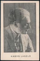 cca 1920 Kabos László (1894-?) színész saját kézzel írt és aláírt képeslapja.
