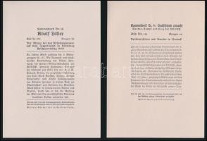 cca 1935 Adolf Hitler nagyméretű cigaretta gyűjtőképek 4 db. Náci propaganda / Large propaganda ciga...