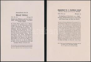 cca 1935 Adolf Hitler nagyméretű cigaretta gyűjtőképek 4 db. Náci propaganda / Large propaganda ciga...