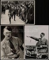cca 1935 Adolf Hitler nagyméretű cigaretta gyűjtőképek 3 db. Náci propaganda / Large propaganda cigarette collector picture Nazi propaganda 12x17 cm