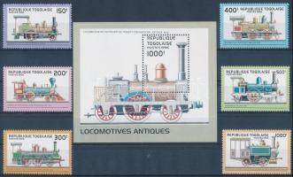 Locomotives set + block Mozdonyok sor + blokk