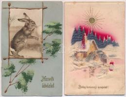 30 db RÉGI motívumlap, hölgyek, üdvözlő, családi fotók, vegyes minőség / 30 pre-1945 motive postcard...