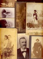 cca 1870-1890 8 db férfiakat ábrázoló keményhátú fotó