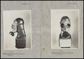 cca 1916-1918 Fényképes olasz nyelvű hadifelszerlés-lajstrom magyar gázálarcokról, 7 lap