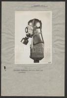 cca 1916-1918 Fényképes olasz nyelvű hadifelszerlés-lajstrom magyar gázálarcokról, 7 lap