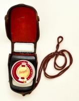 Leningrad 2 típusú fénymérő bőr tokjában / Light meter in leather case