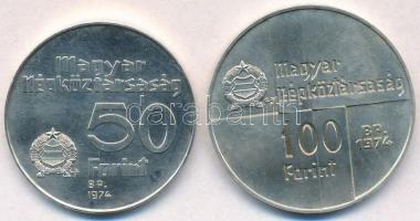 1974. 50Ft Ag + 100Ft Ag "MNB" T:BU
Adamo EM44, EM45