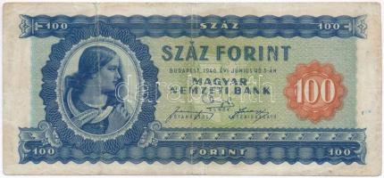 1946. 100Ft T:III,III- Hungary 1946. 100 Forint C:F,VG Adamo F26