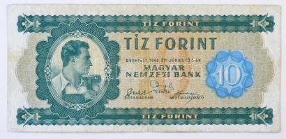 1946. 10Ft T:III Hungary 1946. 10 Forint C:F Adamo F1
