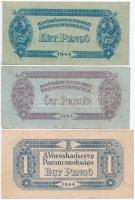 1944. 1P + 2P + 5P + 10P + 20P + 50P " A Vöröshadsereg Parancsnoksága" T:III-,IV
