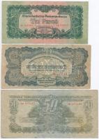 1944. 1P + 2P + 5P + 10P + 20P + 50P " A Vöröshadsereg Parancsnoksága" T:III-,IV