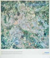 1991 Róma színes műholdfelvétele, 80x68 cm