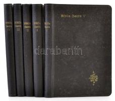 Biblia Sacra I.-V: Vetus et Novum Testamnentum. Ratisbonae, 1922. Egészvászon kötésben
