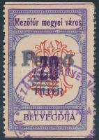 1936 Mezőtúr városi illetékbélyeg 1P/20f (6.000)