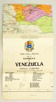 1967 Venezuela térképe, Impreso en La Direccion de Cartografia Nacional, 100x84 cm