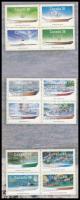 1989-1991 Hajó négyestömbök, füzet alakú speciális kiadás, 1989-1991 Ship blocks of 4, booklet special edition