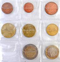 Eurósorok éremtartó albumban, benne Luxemburg, Belgium, Írország és Málta. A luxemburgi és a belga s...