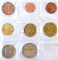 Eurósorok éremtartó albumban, benne Luxemburg, Belgium, Írország és Málta. A luxemburgi és a belga s...