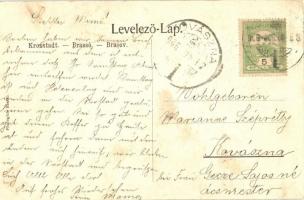 Brassó, Kronstadt, Brasov; híd, háttérben villák / bridge, villas in the background (EK)