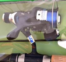 Fenekező/feederező horgász készlet, üvegszálas teleszkópos bottal, orsóval, tartozékokkal, eredeti c...