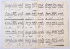 Budapest 1875. "Angol-Magyar Bank" részvénye 100Ft-ról, angol, magyar és német nyelven, sz...