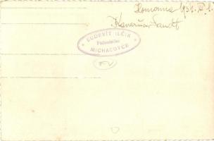 1934 Homonna, Humenné; zenekar, muzsikusok csoportképe / music band group picture. Ludevít Ilcik pho...