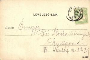 Siófok, Piac tér lovas szekerekkel, templom. Kiadja Ellinger Ede fényképész