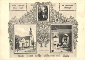 Keszthely, Evangélikus templom, belső, pap. Segélylap a templom felszerelésének javára, Art Nouveau (kis szakadás / small tear)