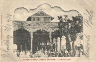 Püspökladány, vasútállomás előcsarnoka. Art Nouveau, Divald