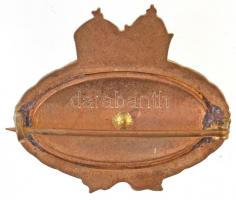 Osztrák-Magyar Monarchia ~1915. "8. Lovas Hadosztály" aranyozott, zománcozott fém sapkajel...