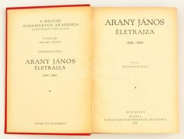 Voinovich Géza: Arany János életrajza.
1817-1849, 1849-1860,  1-2 köt. Bp. 1929-1931 MTA. 2 sztl. l...