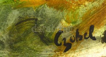 Czóbel jelzéssel: Ágak. Olaj, farost, 28×26 cm